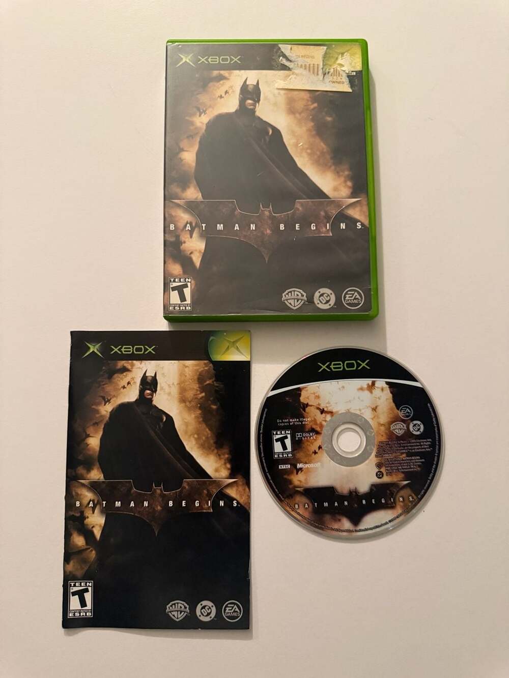 Batman Begins Xbox Game Complete with Manual